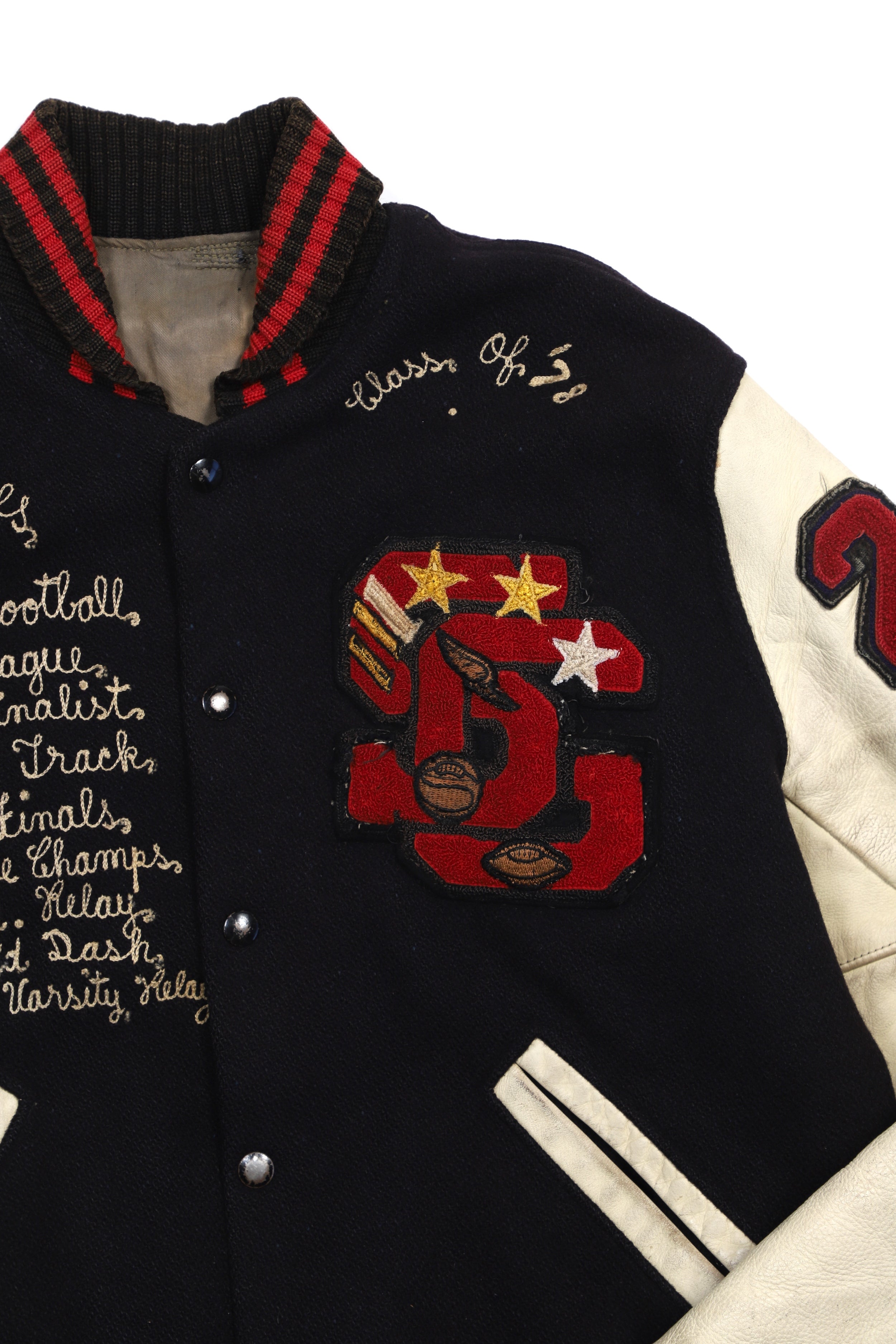 Mr Jones "Wild Honey" Varsity Jacket c. 1978 Side Detail