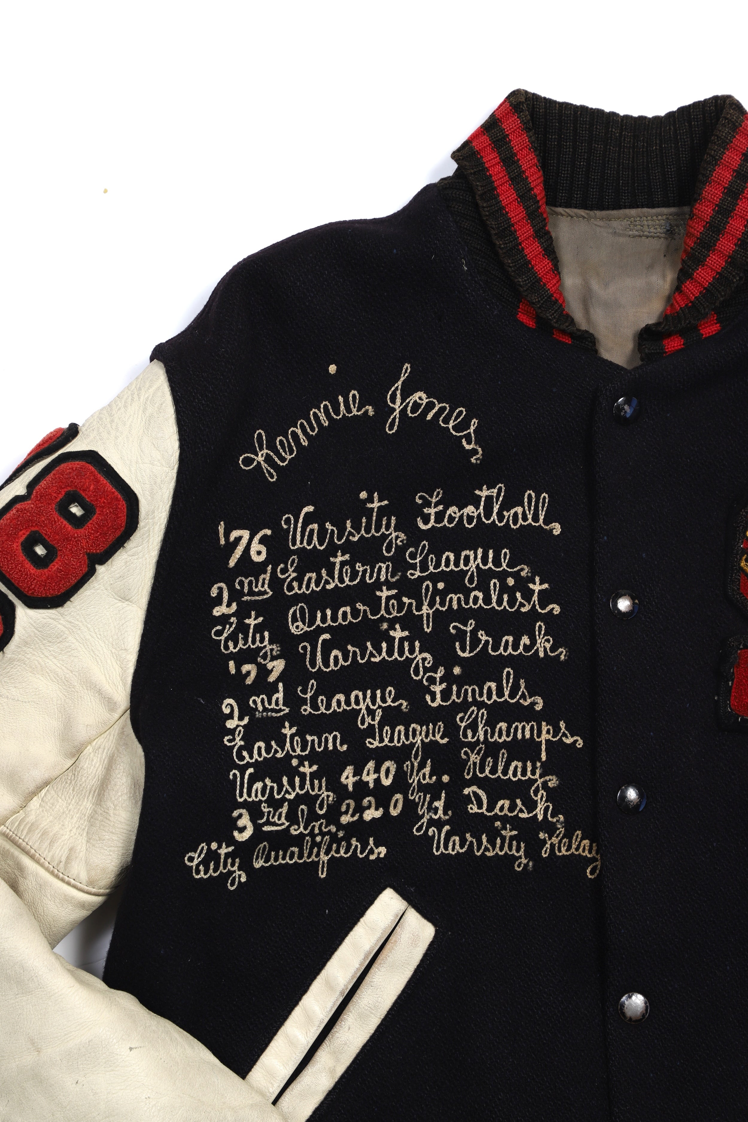 Mr Jones "Wild Honey" Varsity Jacket c. 1978 Side Detail