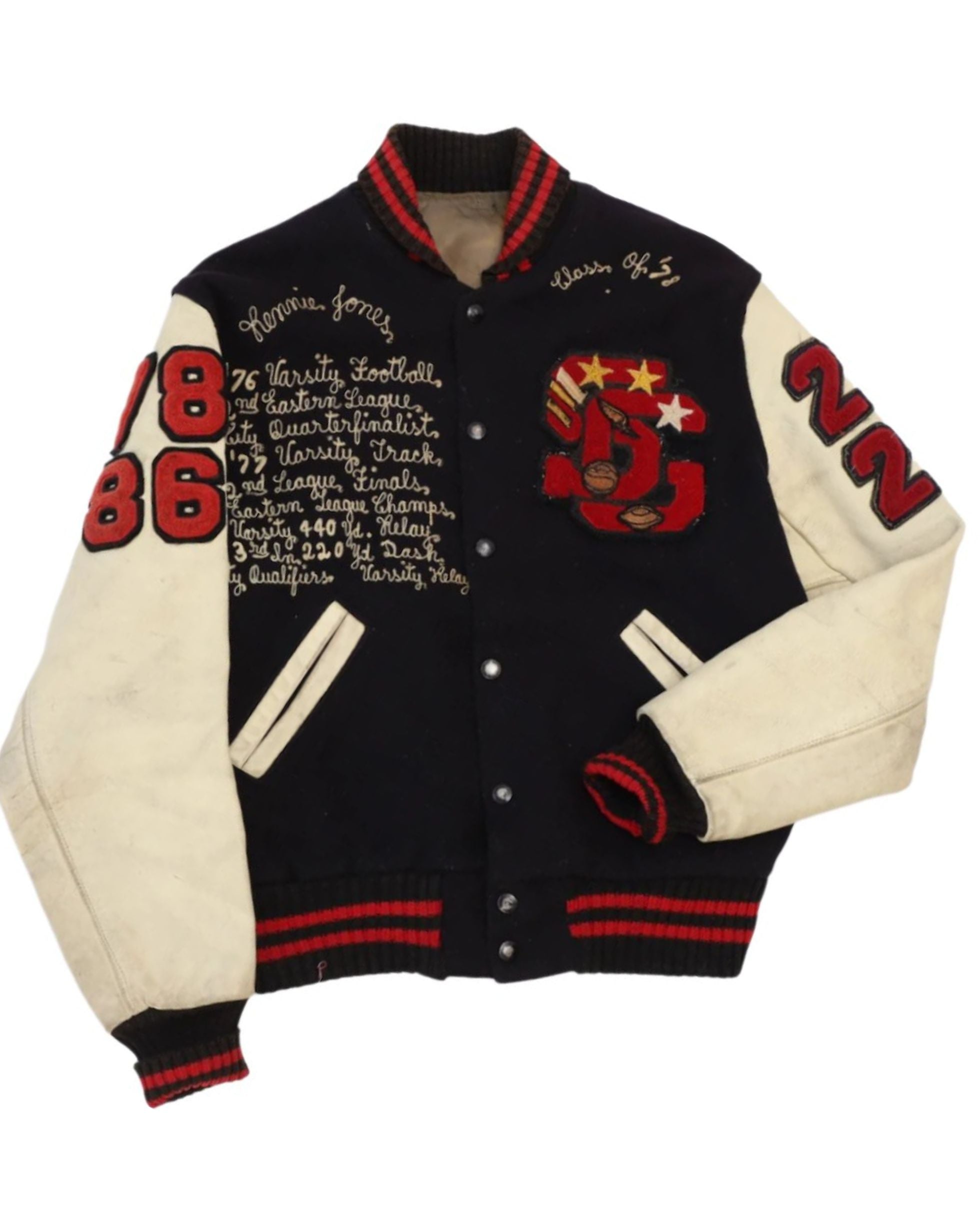 Mr Jones "Wild Honey" Varsity Jacket c. 1978 Front
