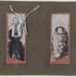 Framed pair of 19th-century Native American photographic portraits presented on a dark gray mount.