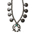 Navajo 1950s Squash Blossom Necklace with Turquoise and Pre-1930s Silver Quarter Dollars