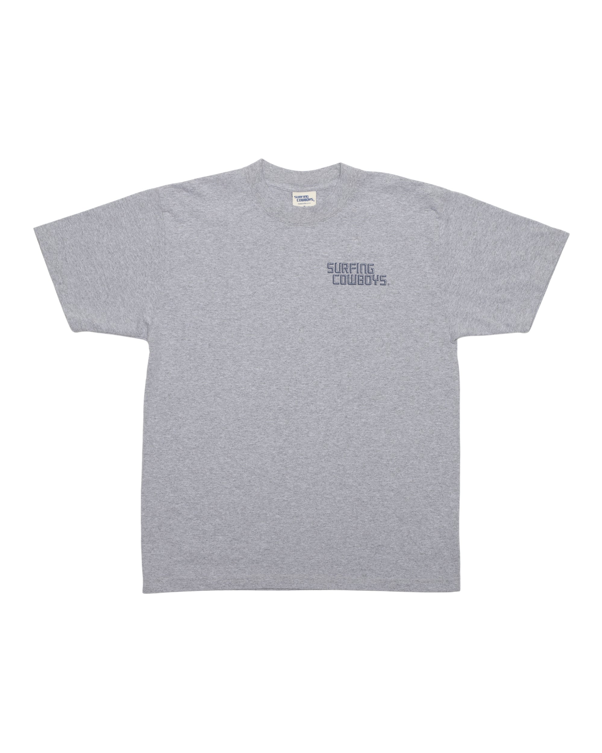 New Surfing Cowboys Logo Heather Grey Front View