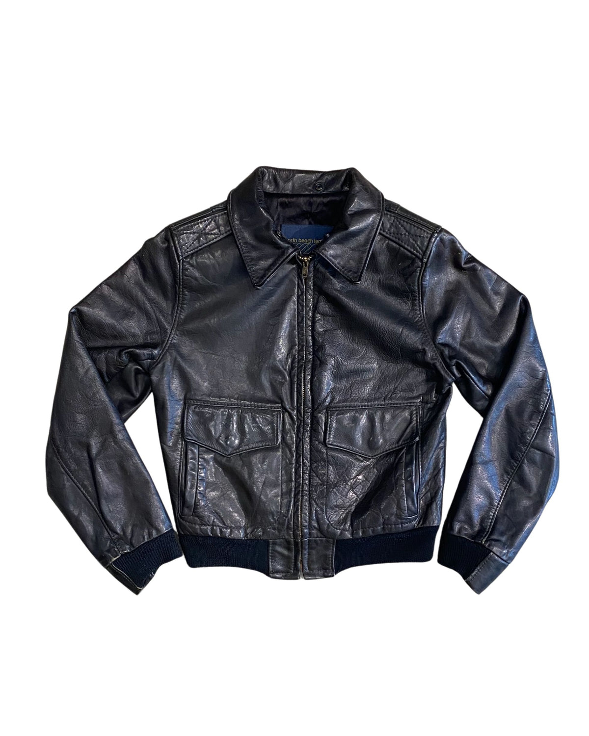 1980s North Beach Leather Jacket – Black – Small – USA  display picture 1