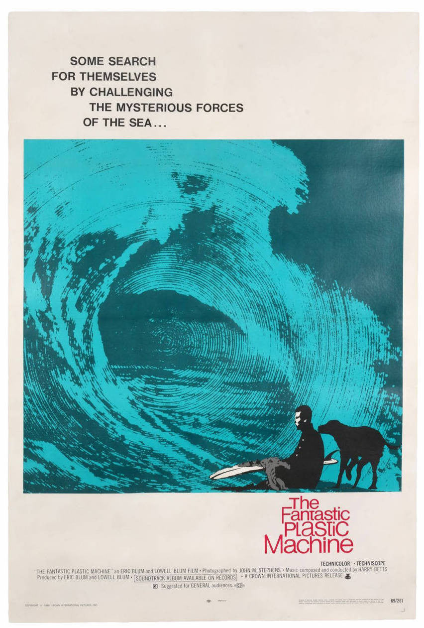 Original 1969 "The Fantastic Plastic Machine" Surf Movie Poster