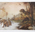 Original 1970s Vintage Dinosaur Fantasy World Painting by Bill Ogden