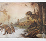 Original 1970s Vintage Dinosaur Fantasy World Painting by Bill Ogden