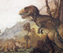 Original 1970s Vintage Dinosaur Fantasy World Painting by Bill Ogden Full View