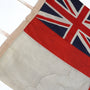 Original Antique White Squadron Flag of the Royal Navy, Great Britain (1801–1864) Under View