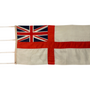 Original Antique White Squadron Flag of the Royal Navy, Great Britain (1801–1864) Full View