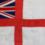 Original Antique White Squadron Flag of the Royal Navy, Great Britain (1801–1864) Close Up Center View