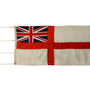 Original Antique White Squadron Flag of the Royal Navy, Great Britain (1801–1864) Full View