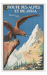 Original Vintage PLM Railway Travel Poster Route des Alpes et du Jura 1920s