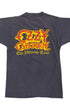 Front of 1986 Ozzy Osbourne Ultimate Tour T-shirt with graphic of Ozzy in white robe.