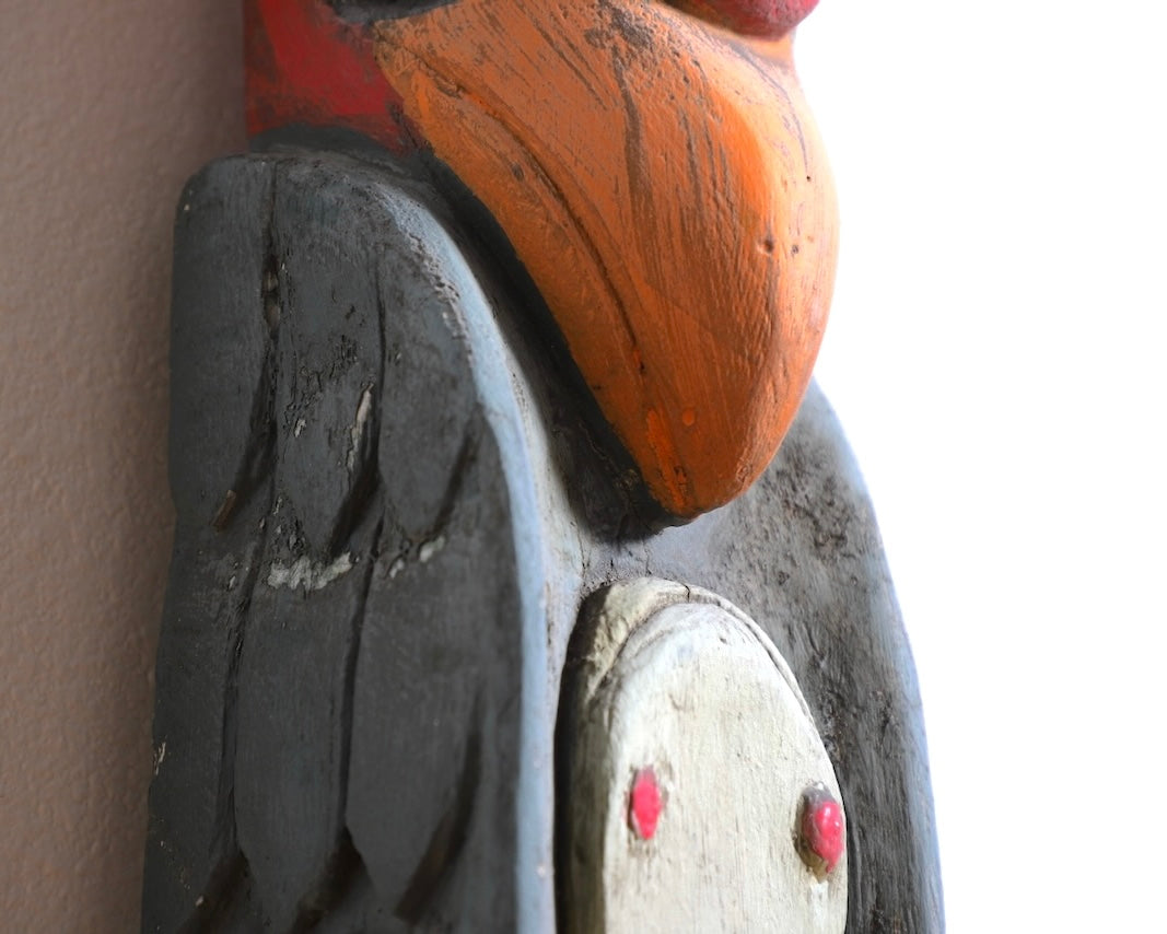 Pacific Northwest 1957 Hand Carved and Painted Totem Middle of Totem