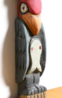 Pacific Northwest 1957 Hand Carved and Painted Totem Bottom Layer of Totem