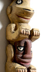 Pacific Northwest 1957 Hand Carved and Painted Totem Middle Layer of Totem View