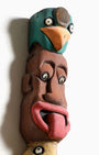 Pacific Northwest 1957 Hand Carved and Painted Totem Head View