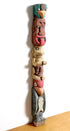 Pacific Northwest 1957 Hand Carved and Painted Totem Full Side View