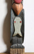 Pacific Northwest 1957 Hand Carved and Painted Totem Forward View of Bottom