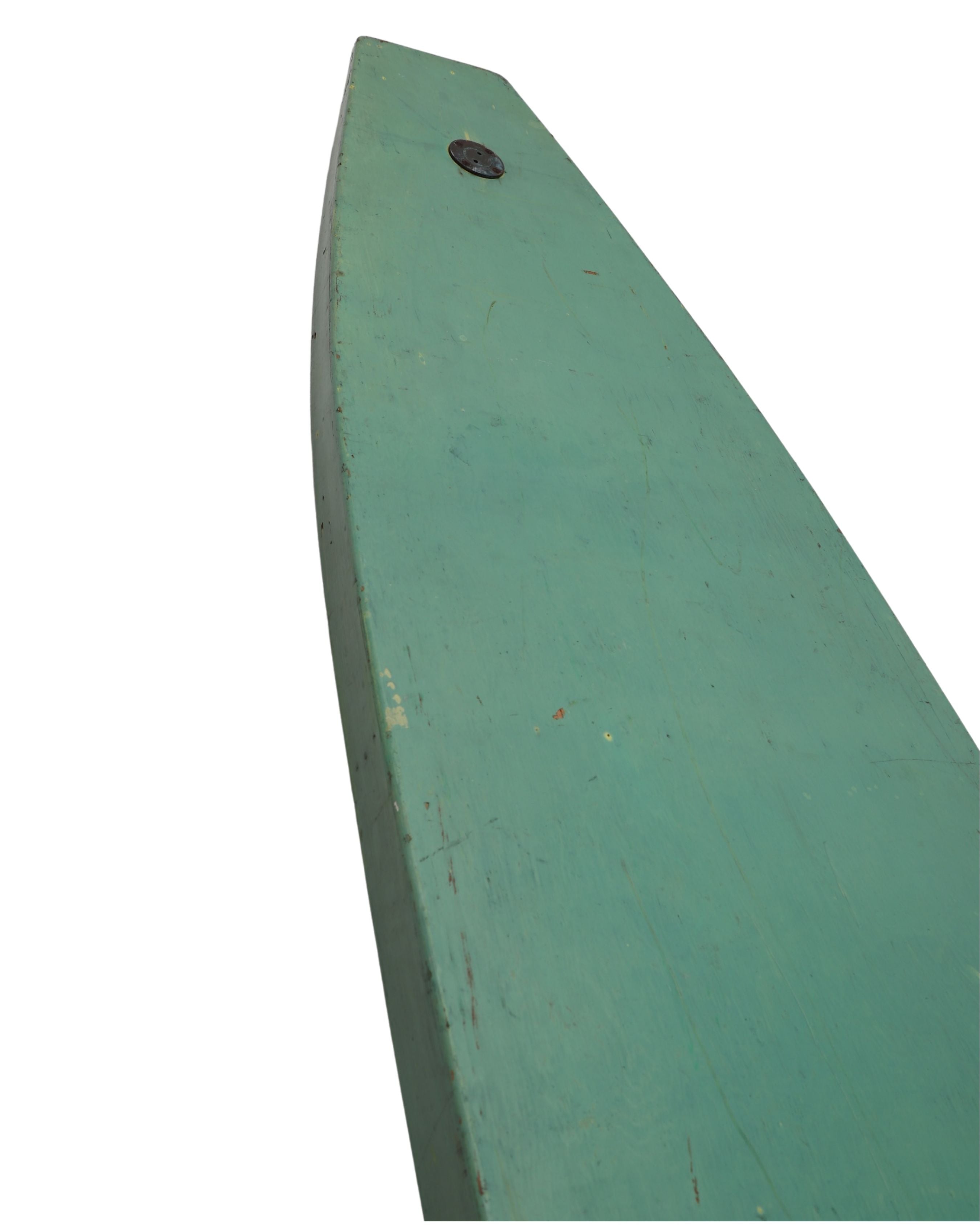 Painted Green Wood Paddleboard c. 1930s