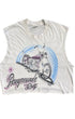 White sleeveless shirt with motorcycle graphic and 'Pang Grenade '84' text on a white background
