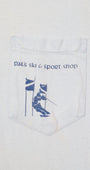 Pat's Ski & Sport Shop T-Shirt M Blue 1960s USA Close Up Pocket