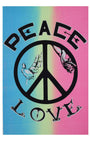 Peace Love Original 1967 Day Glo Poster