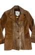 Front view of 1970s Pioneer Wear women's suede and leather jacket.