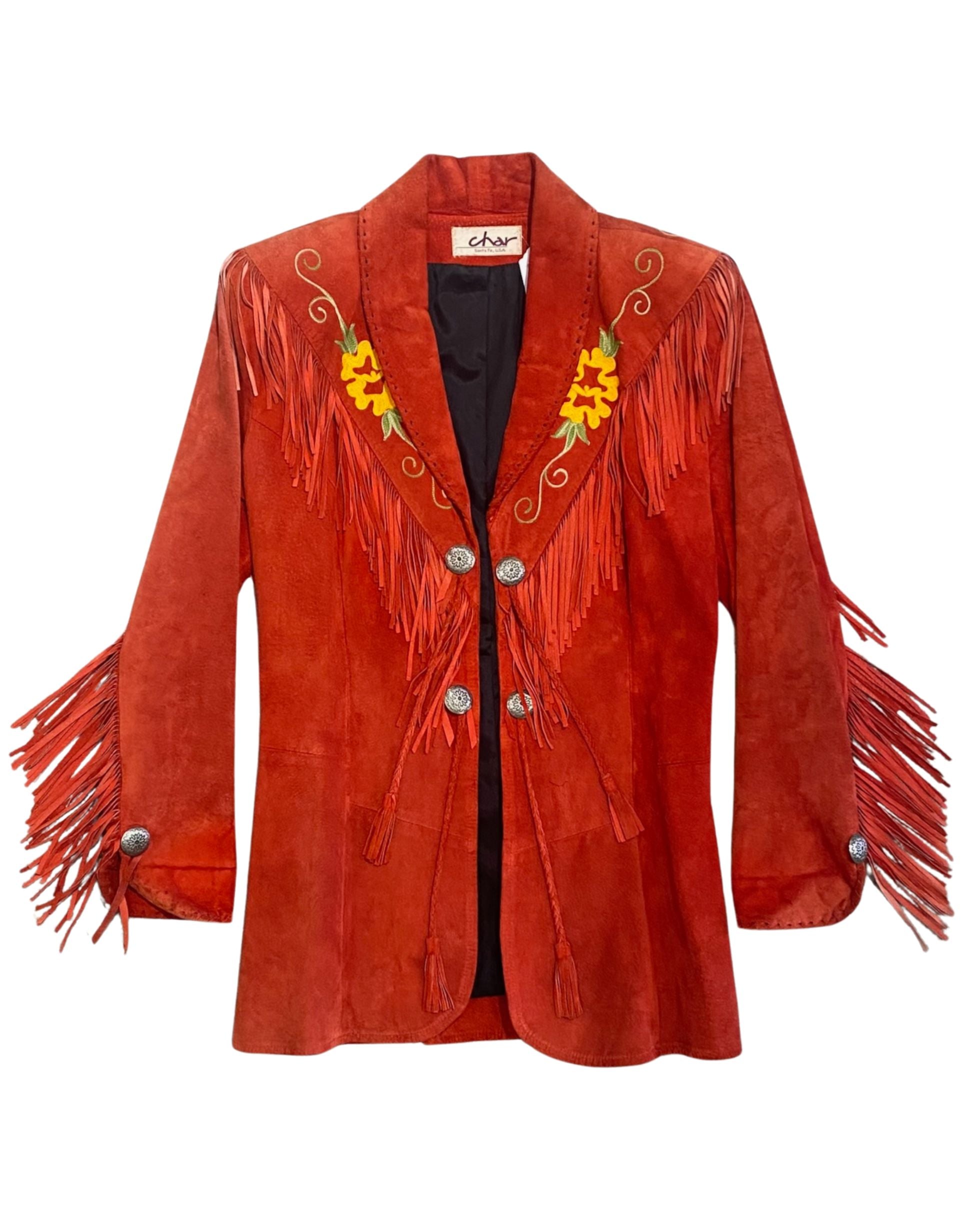 1970s Red Suede Western Fringe Jacket USA – Surfing Cowboys