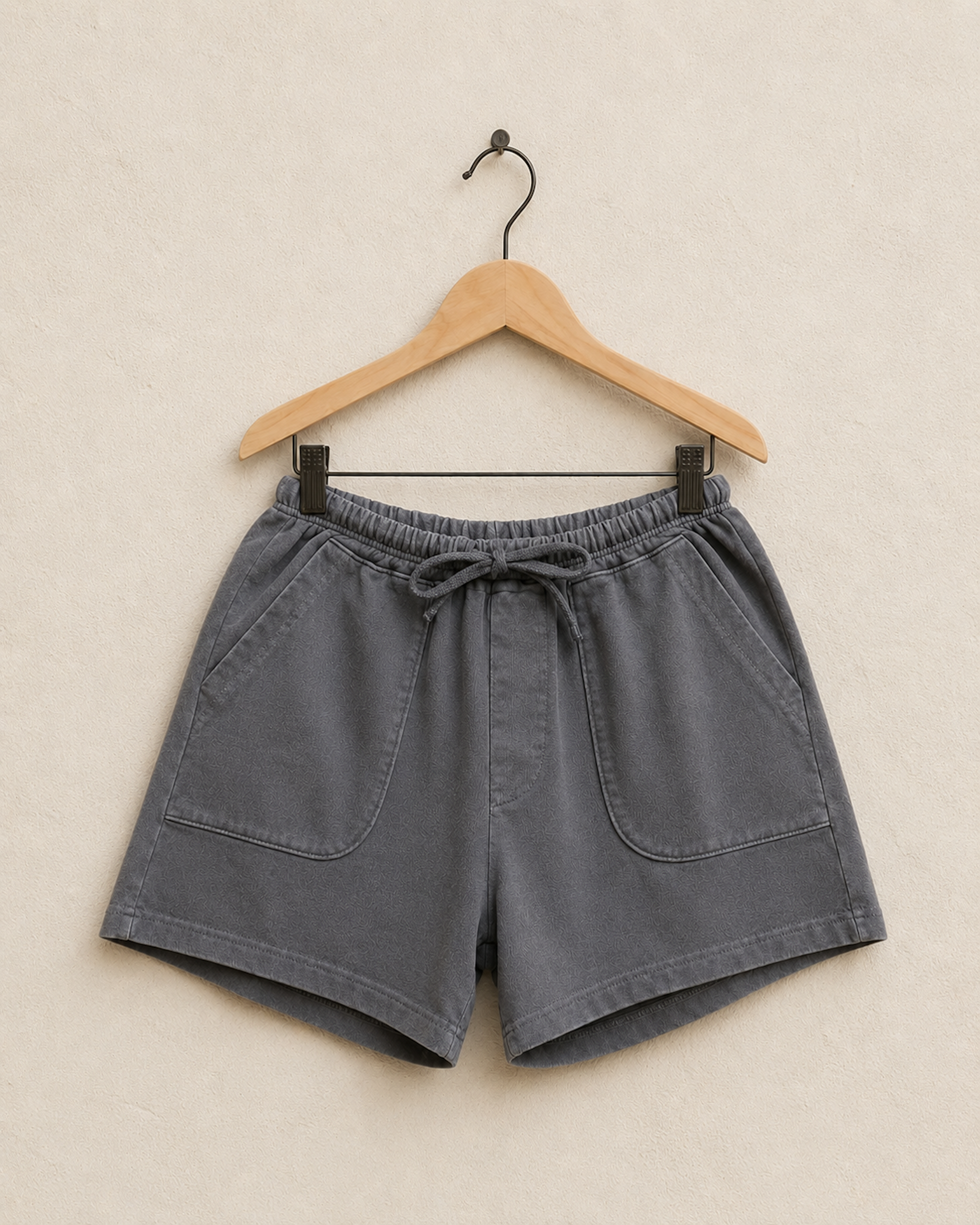 Surfing Cowboys Relaxed Shorts in Loopback Cotton – Dove Grey