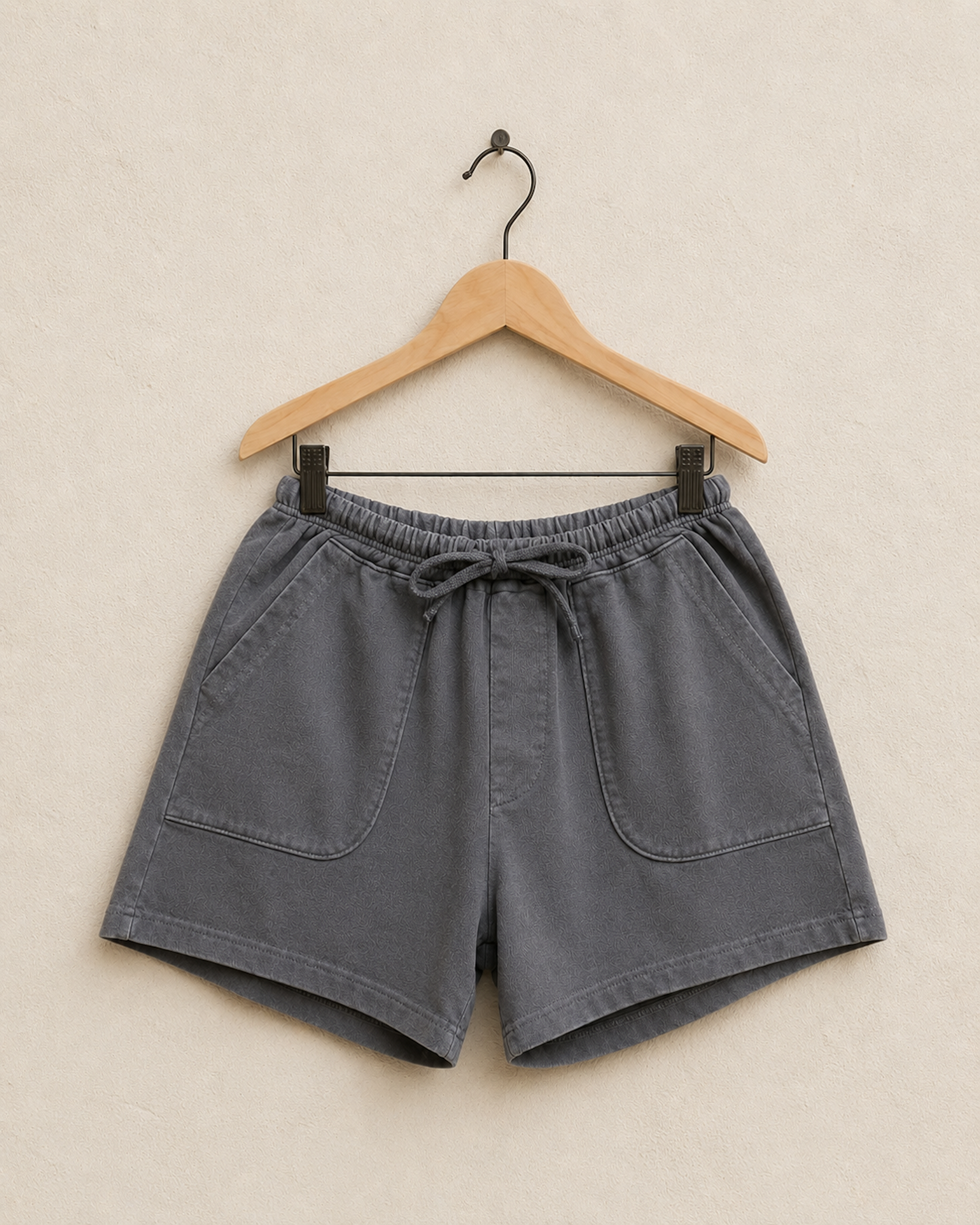 Surfing Cowboys Relaxed Shorts in Loopback Cotton – Dove Grey