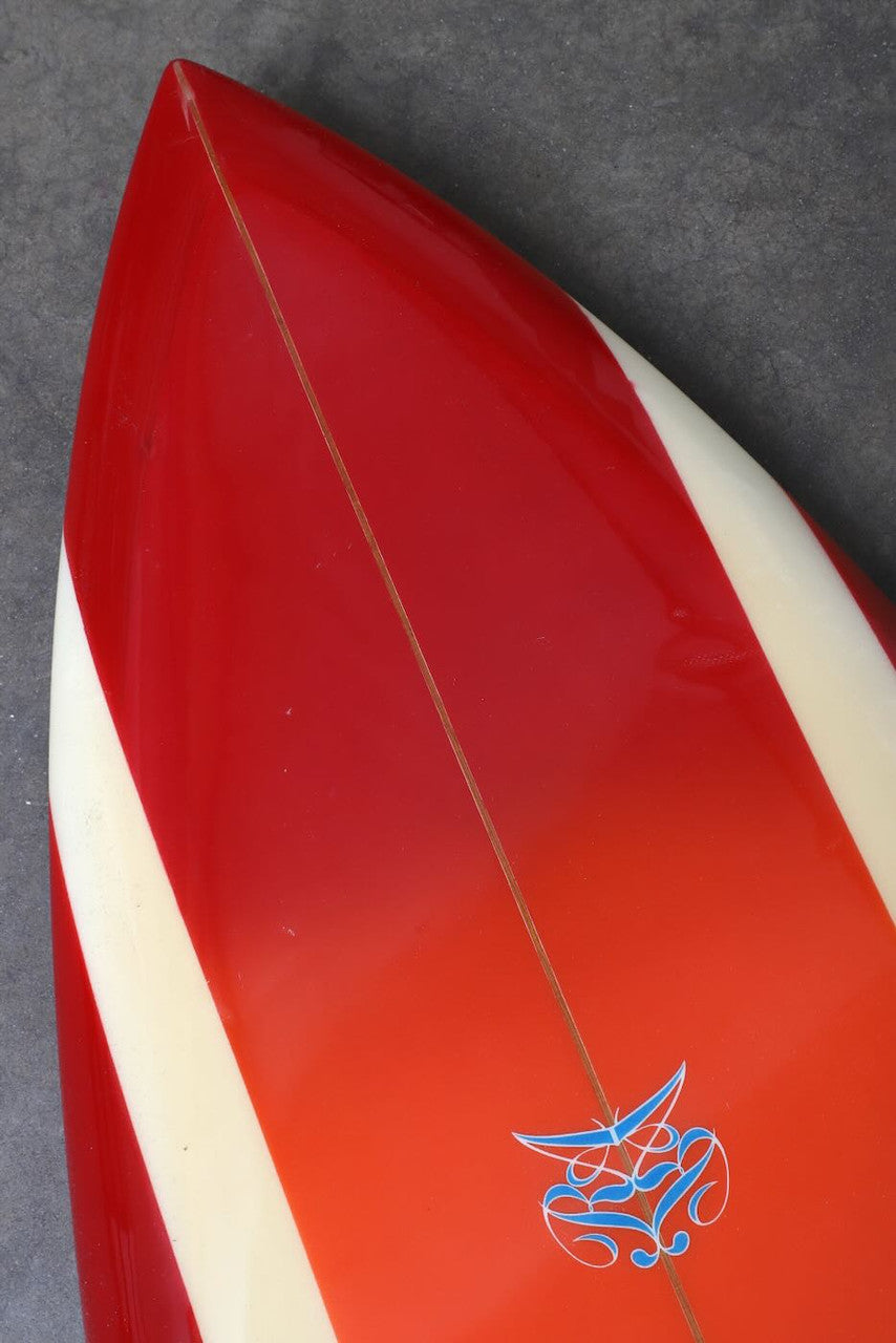 Robert August Surfboard Early 1970s Twin Fin Fully restored Rocket 6 ft 10 in