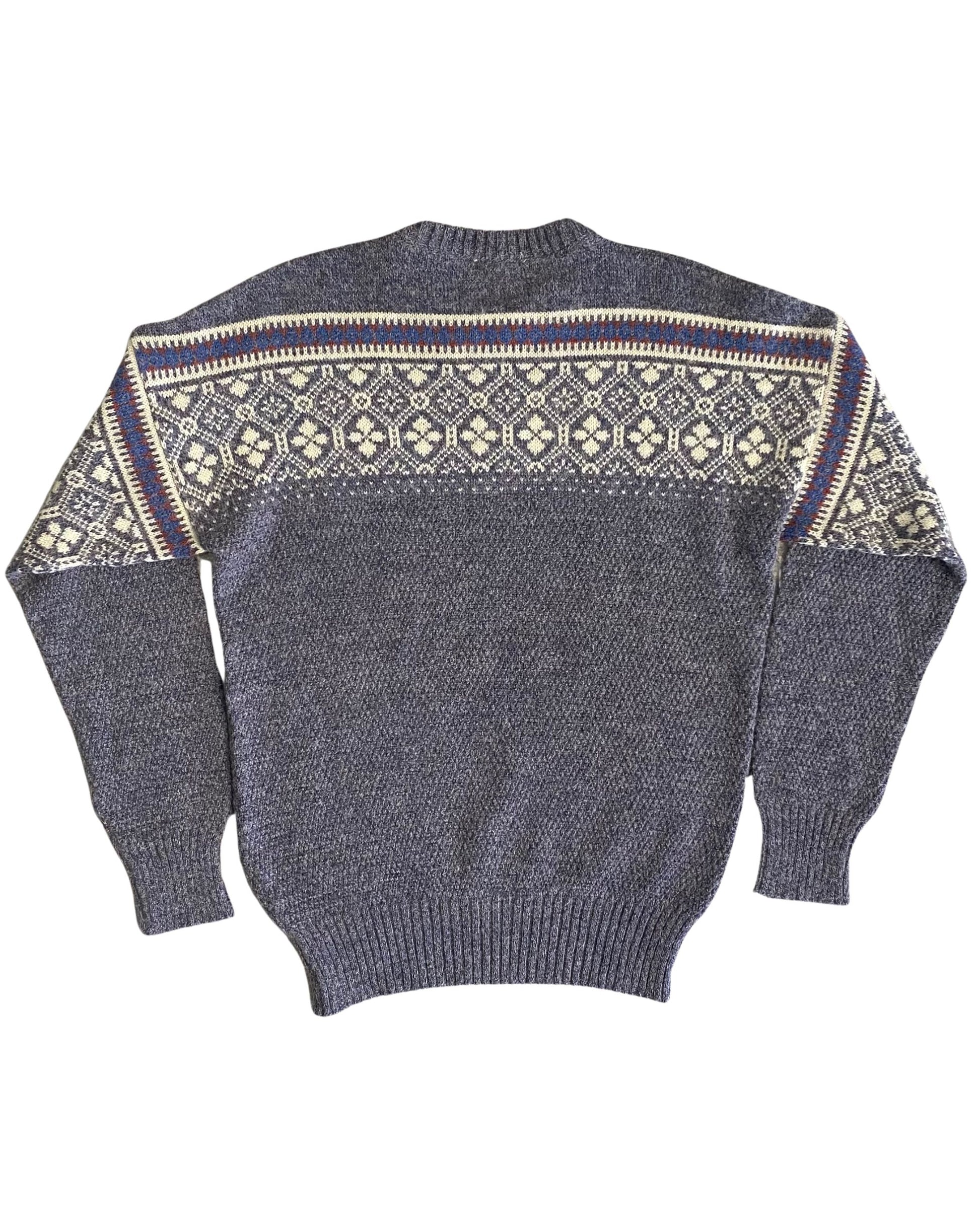 Robinson’s Nordic Sweater Grey Blue Beige 1970s Italy – M