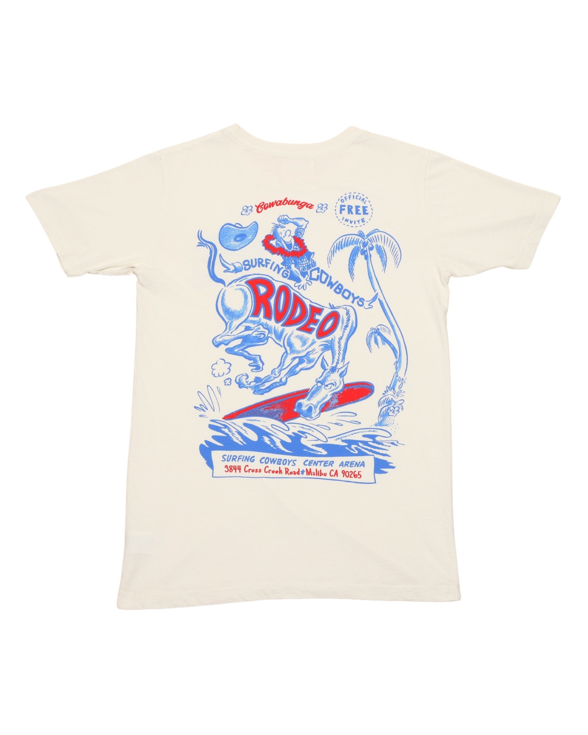 Rodeo Adult T-Shirt Cream Back