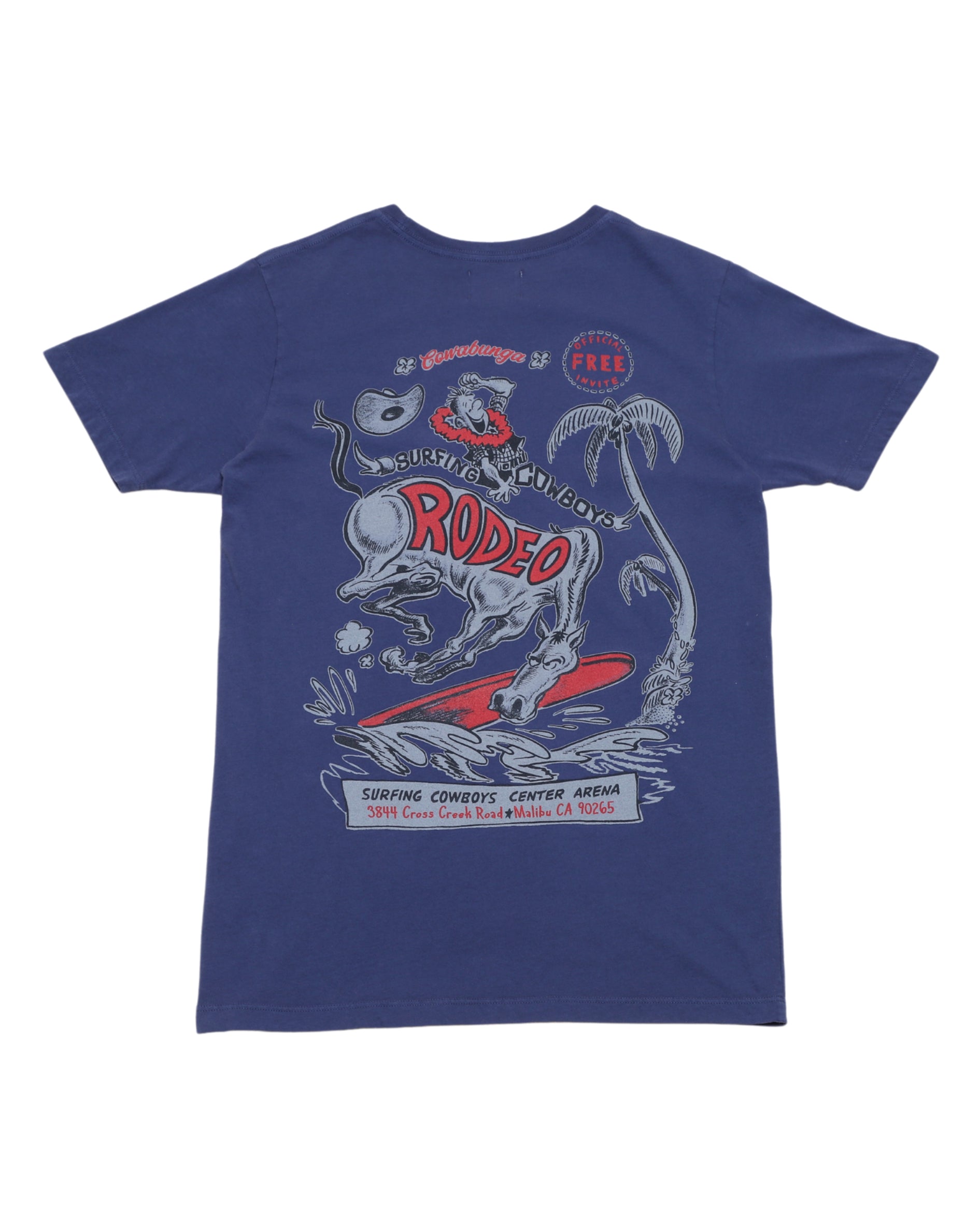 Rodeo Adult T-Shirt Washed Navy Back