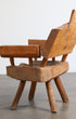 Rustic Wood Chair and Table Set 1960s Mexico Chair Side View