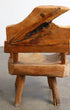 Rustic Wood Chair and Table Set 1960s Mexico Back Chair view
