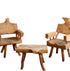 Rustic Wood Chair and Table Set 1960s Mexico Full View