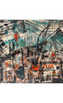 Abstract oil painting SOUNDS by Walter Sanford, 1961.