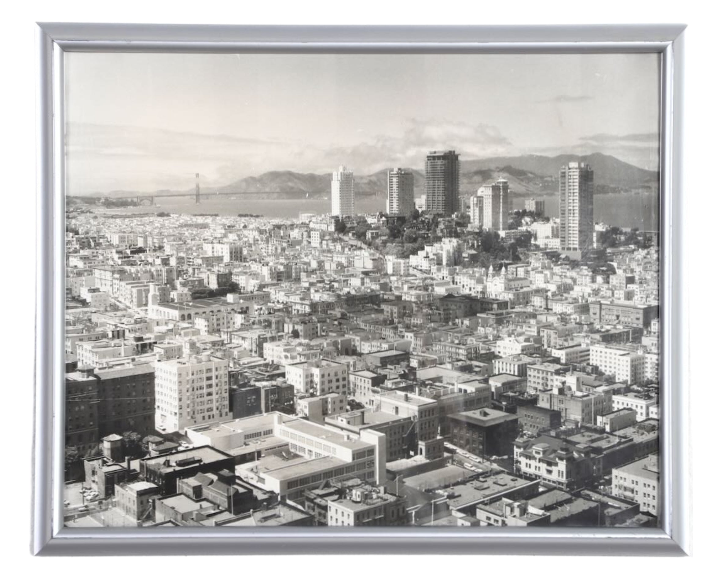 San Francisco Downtown REAL B+W Photograph 1970s 1