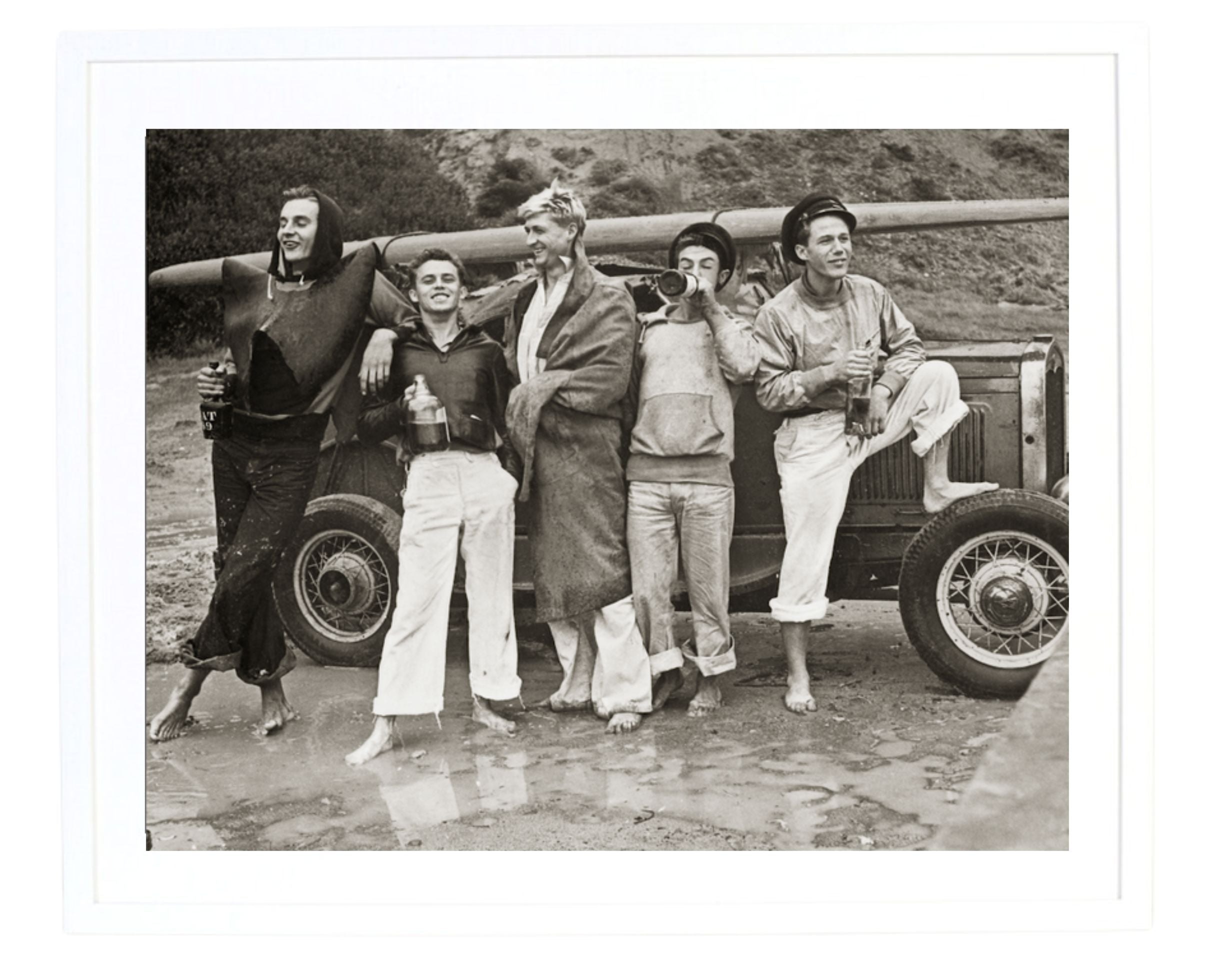 San Onofre Sailors 1930s – Archival Print, Framed