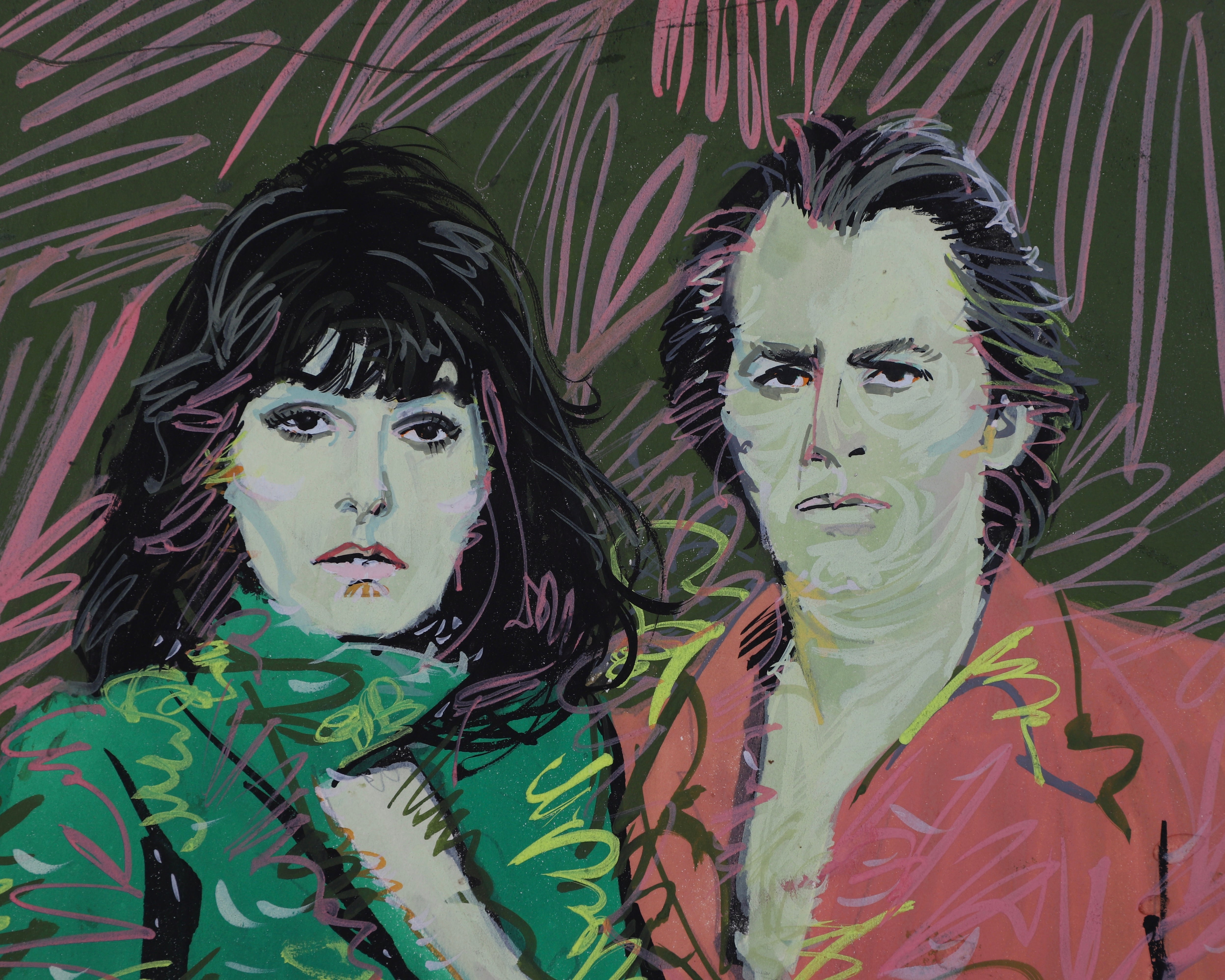 Saturday Night Live Jane Curtain + Loren Michaels Painting by Roy Besser Close Up 3