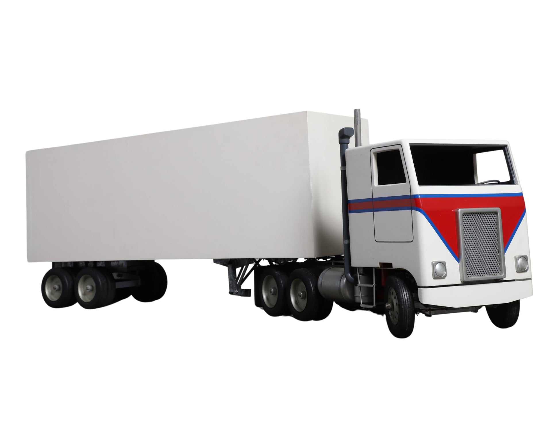  1970s handcrafted semi-trailer truck model.