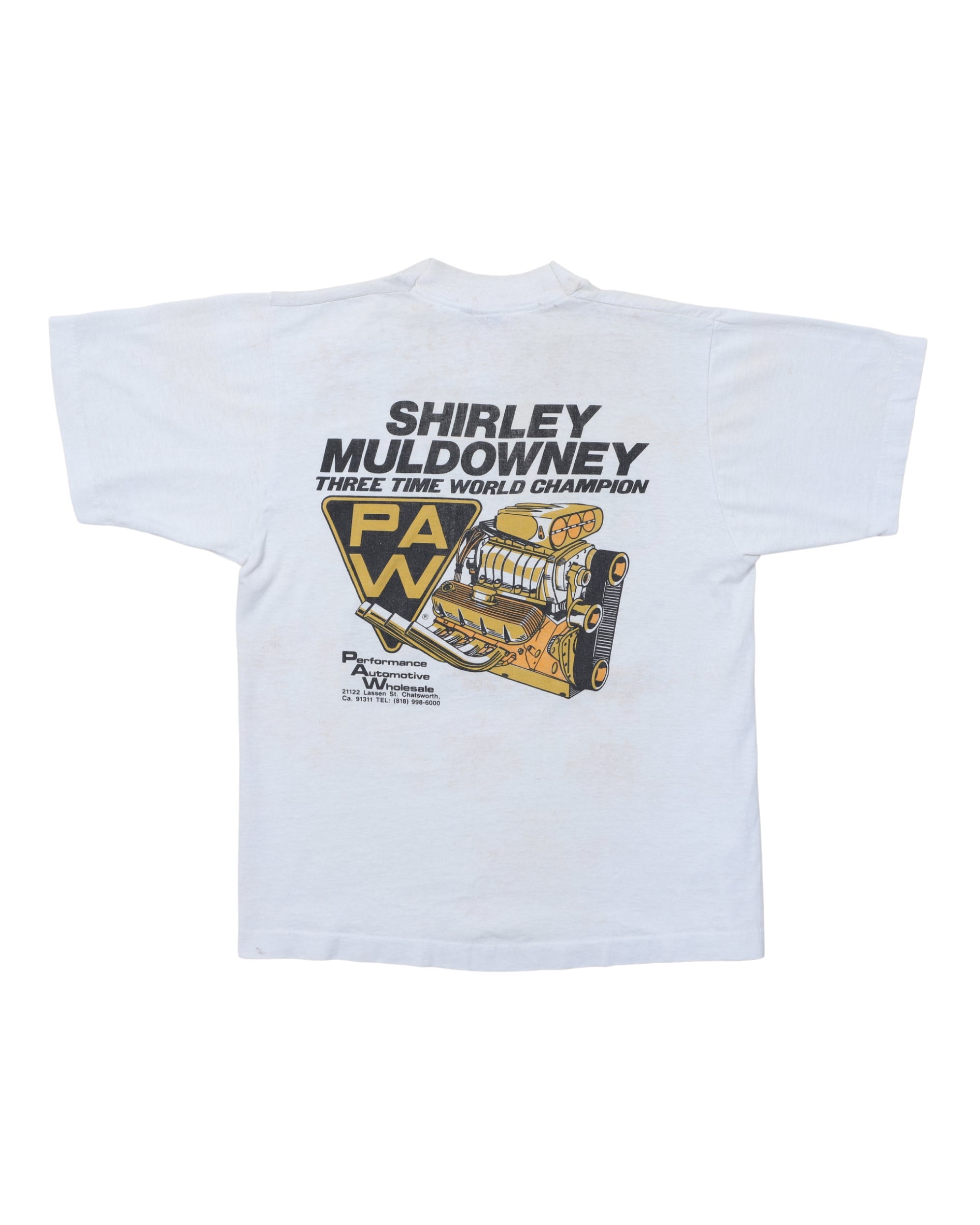 Shirley Muldowney 3X World Champion Drag Racing T-Shirt 1970s Medium