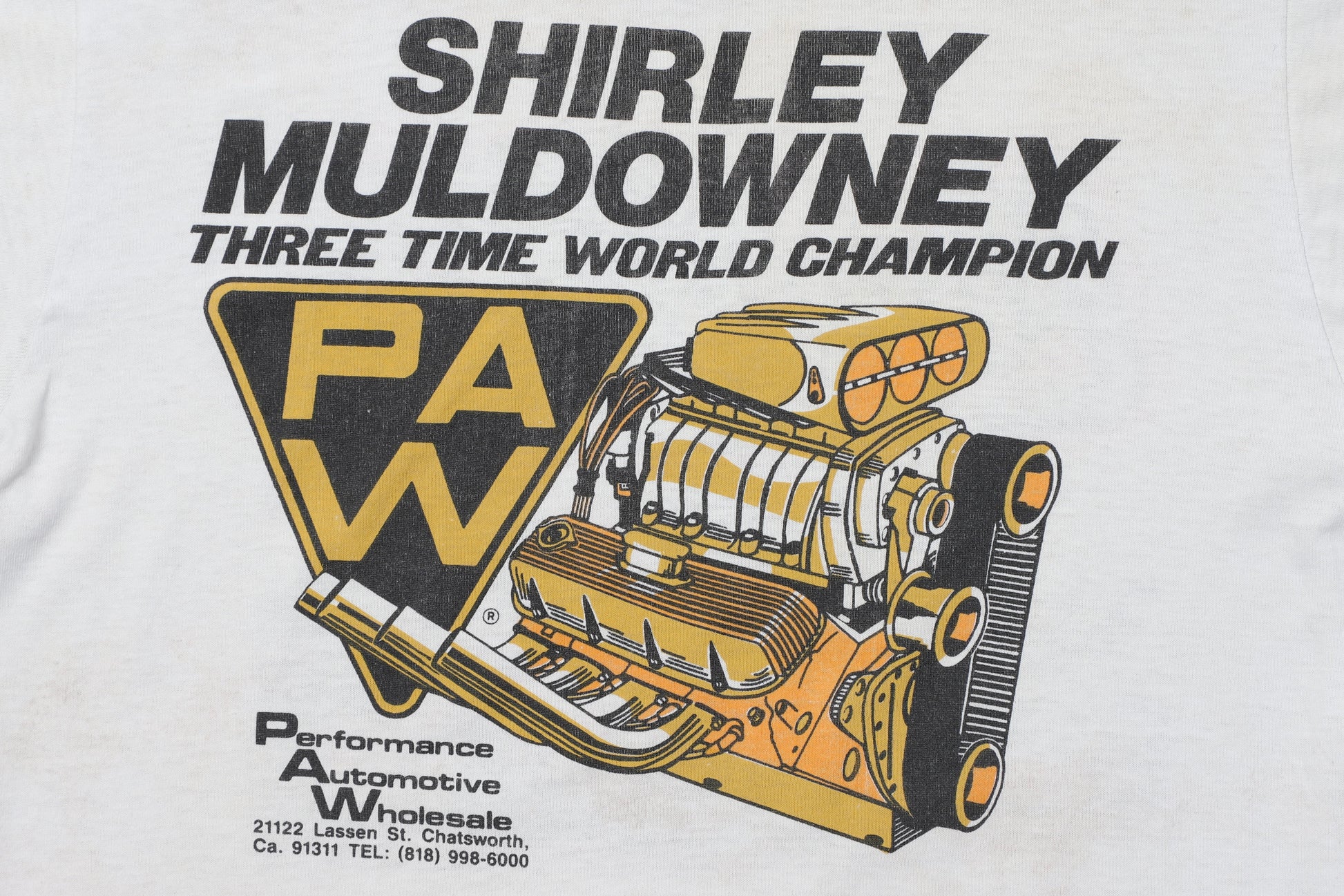 Shirley Muldowney 3X World Champion Drag Racing T-Shirt 1970s Medium