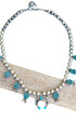 Small Squash Blossom Necklace Sterling and Turquoise Bell Trading Post 1960s
