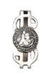 St Christopher Money Clip Shaped like US Dollar Symbol Front View