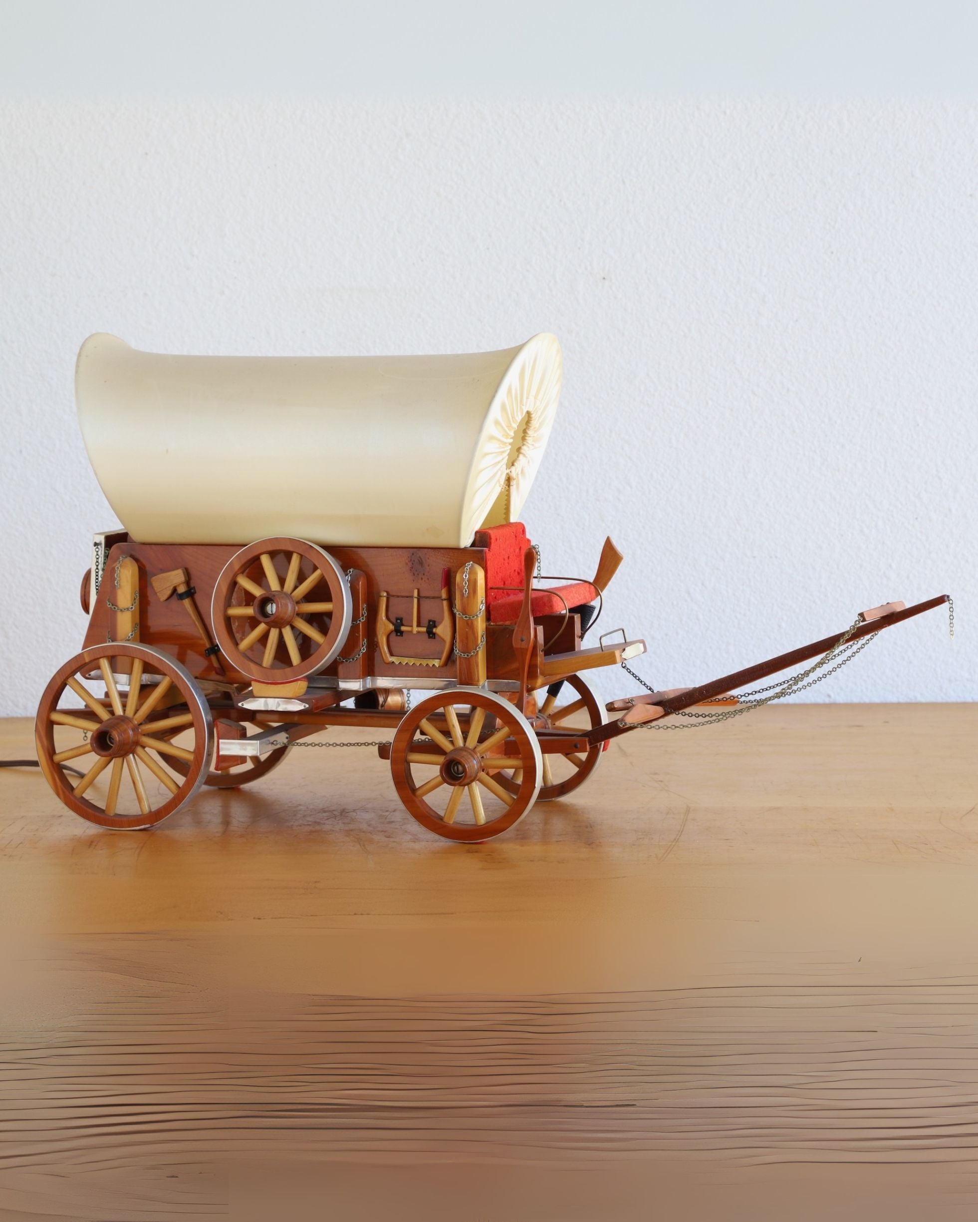 1950s Handmade Stagecoach Lamp