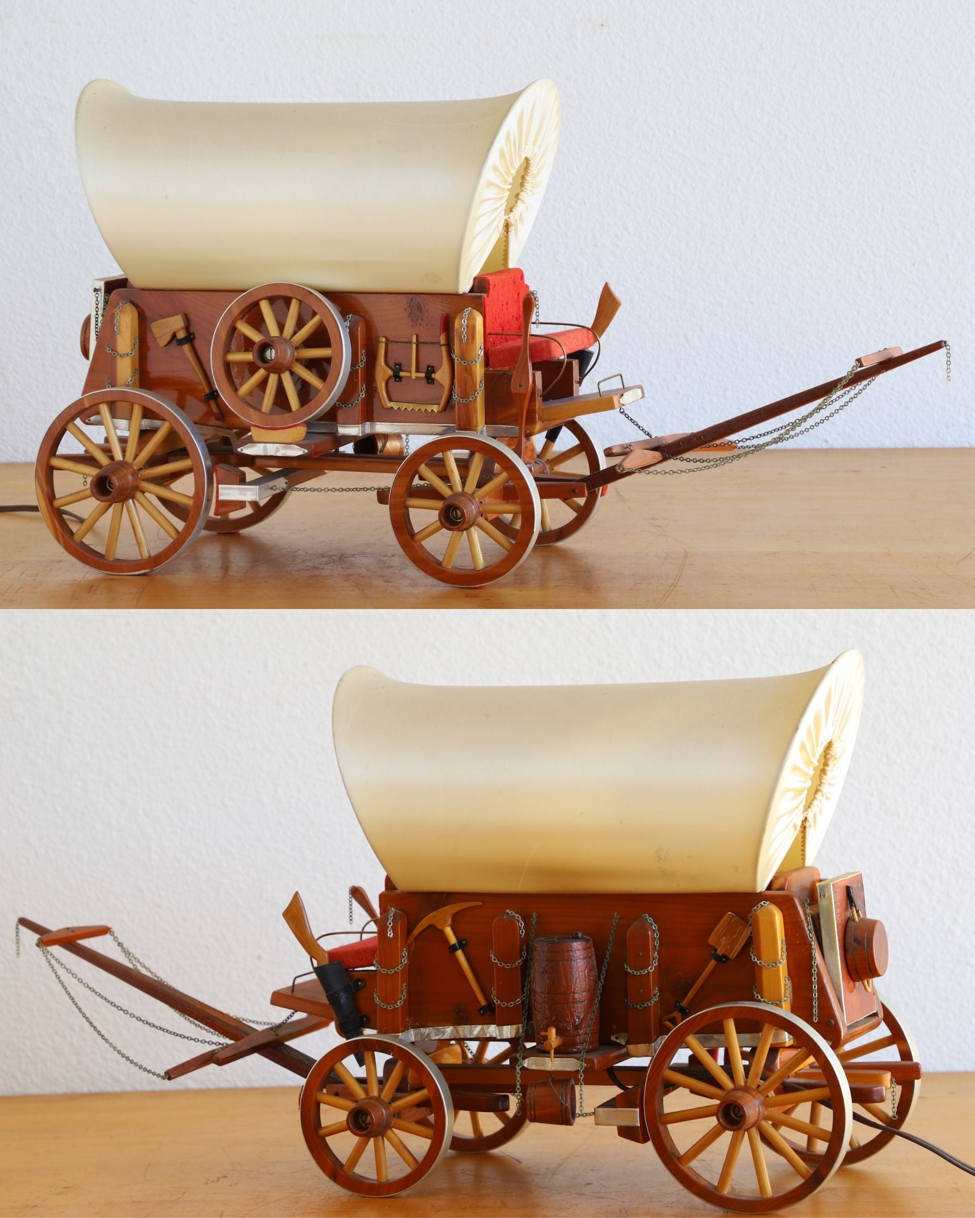 1950s Handmade Stagecoach Lamp