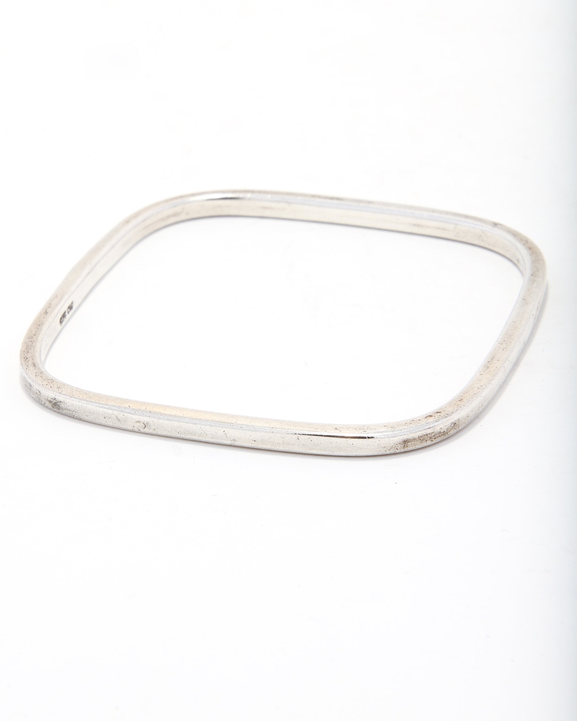 Delicate Sterling Geometric Bangle Bracelet